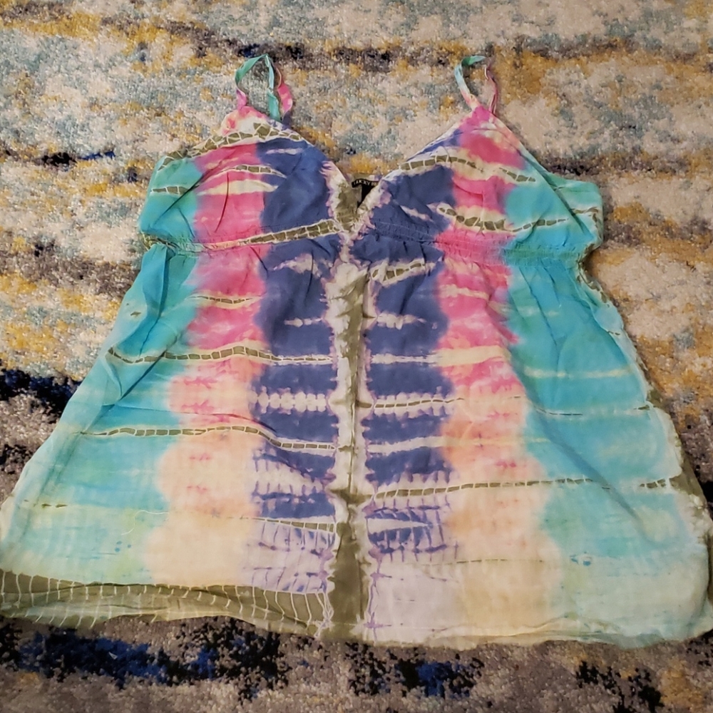 Lucky Brand tie dye thin strap top